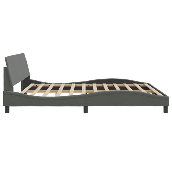 sengeramme Dover 200x200 cm stof mørkegrå