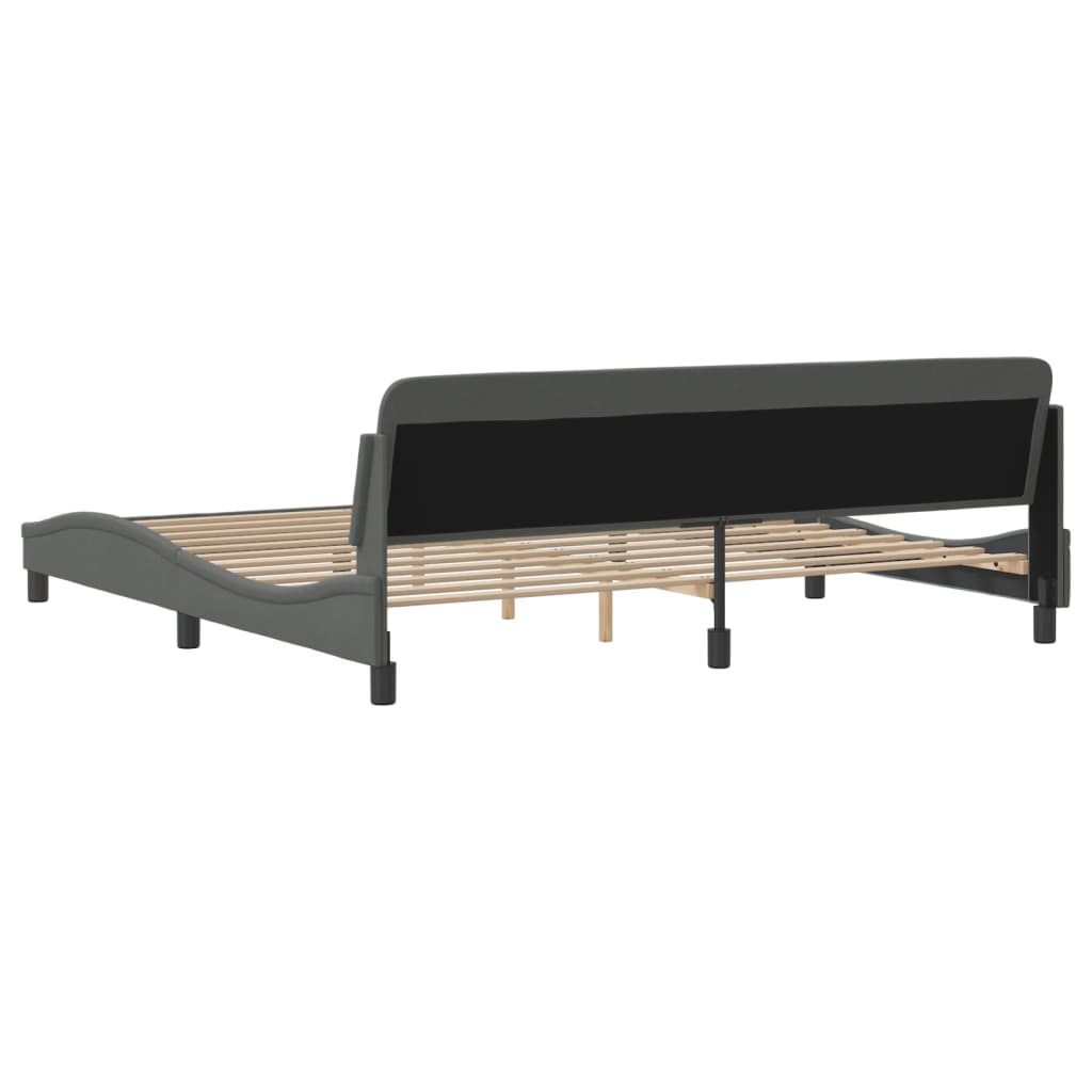 sengeramme Dover 200x200 cm stof mørkegrå
