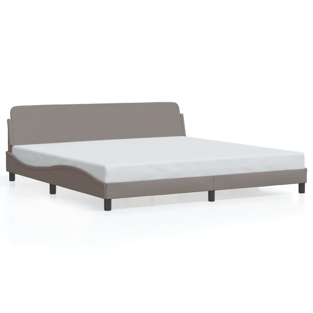 sengeramme Dover 200x200 cm stof gråbrun