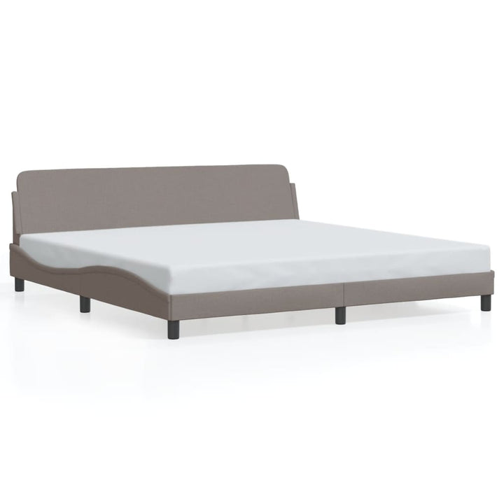 sengeramme Dover 200x200 cm stof gråbrun