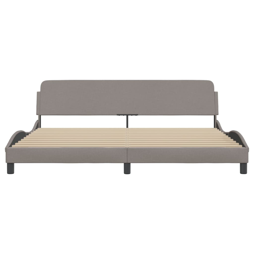 sengeramme Dover 200x200 cm stof gråbrun