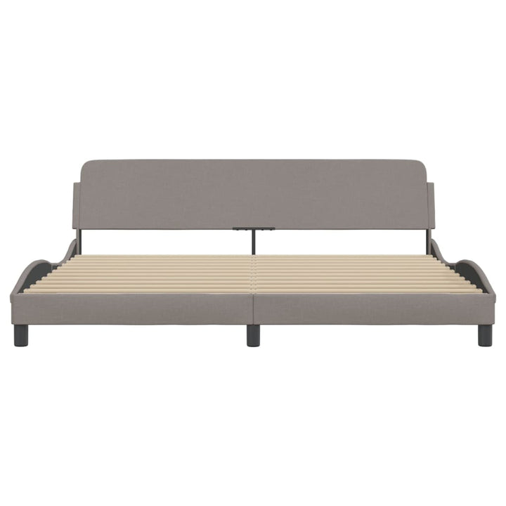 sengeramme Dover 200x200 cm stof gråbrun