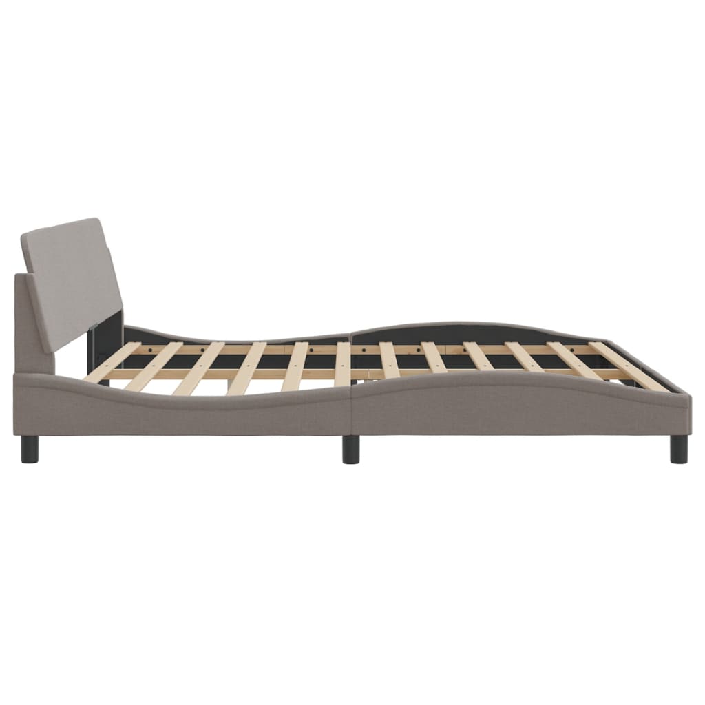 sengeramme Dover 200x200 cm stof gråbrun