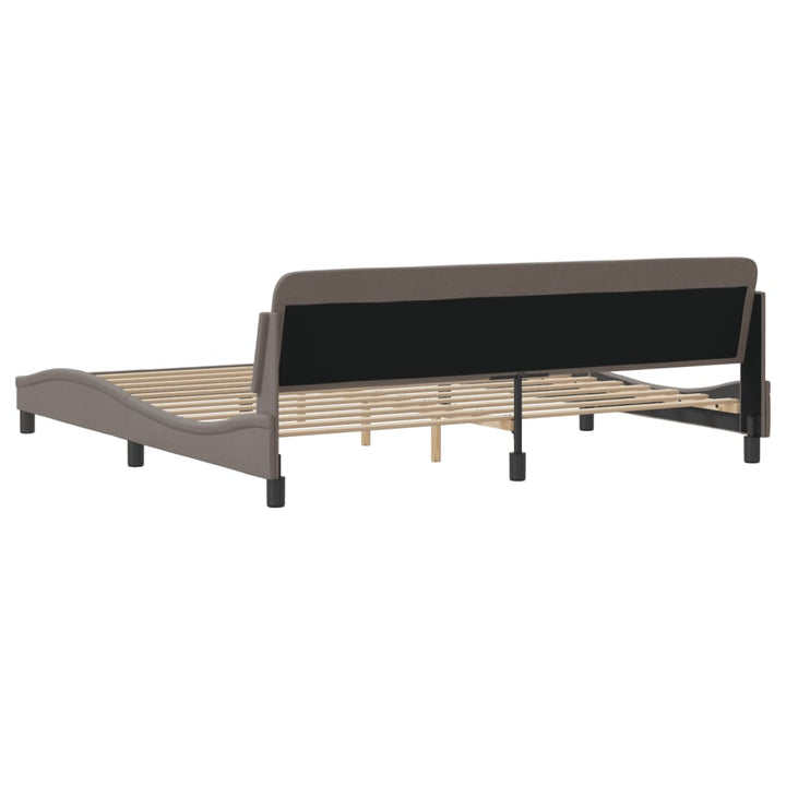 sengeramme Dover 200x200 cm stof gråbrun