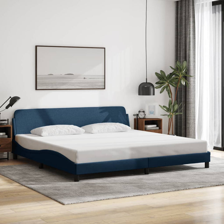 sengeramme Dover 200x200 cm stof blå