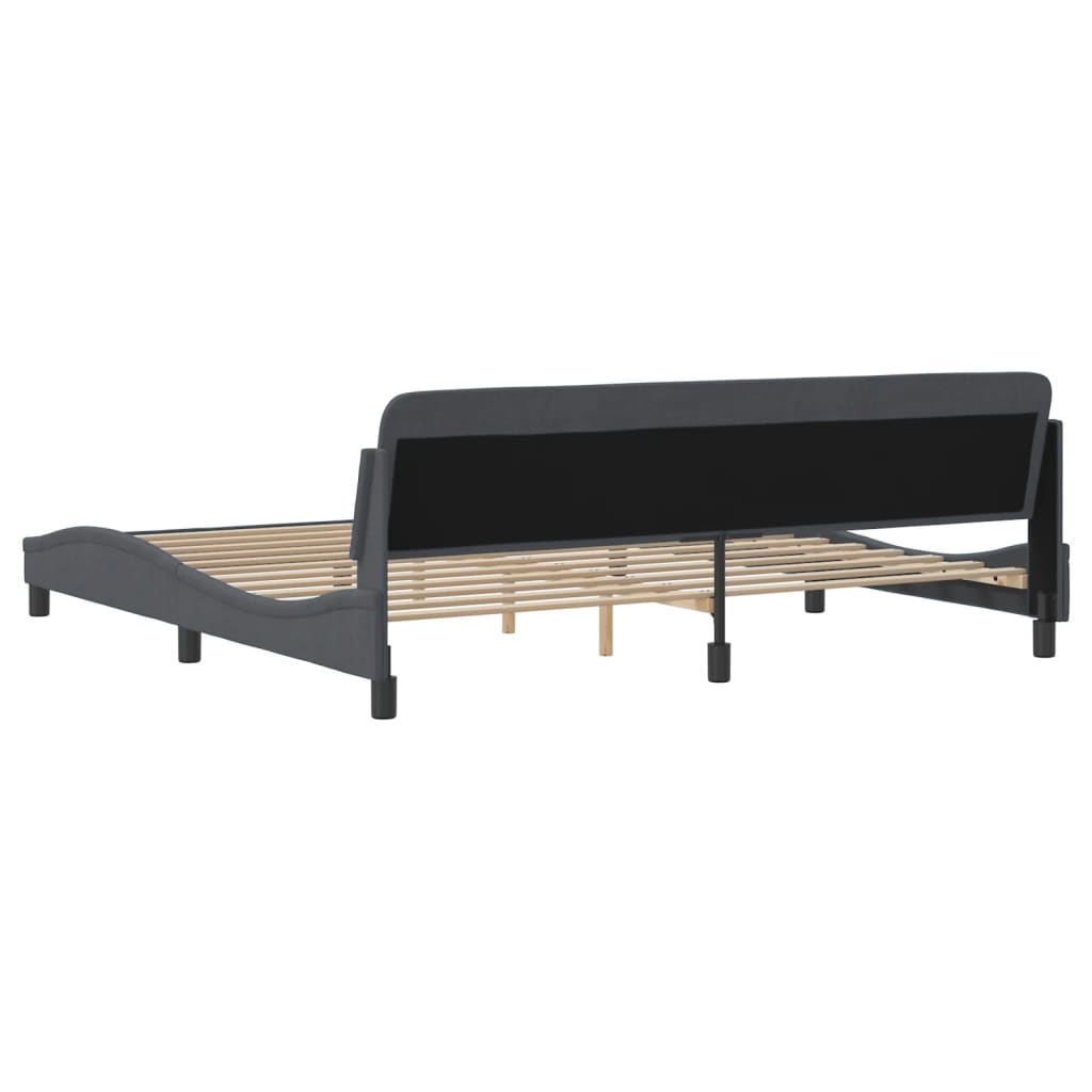 sengeramme Dover Mørkegrå 200x200 cm Fløjl