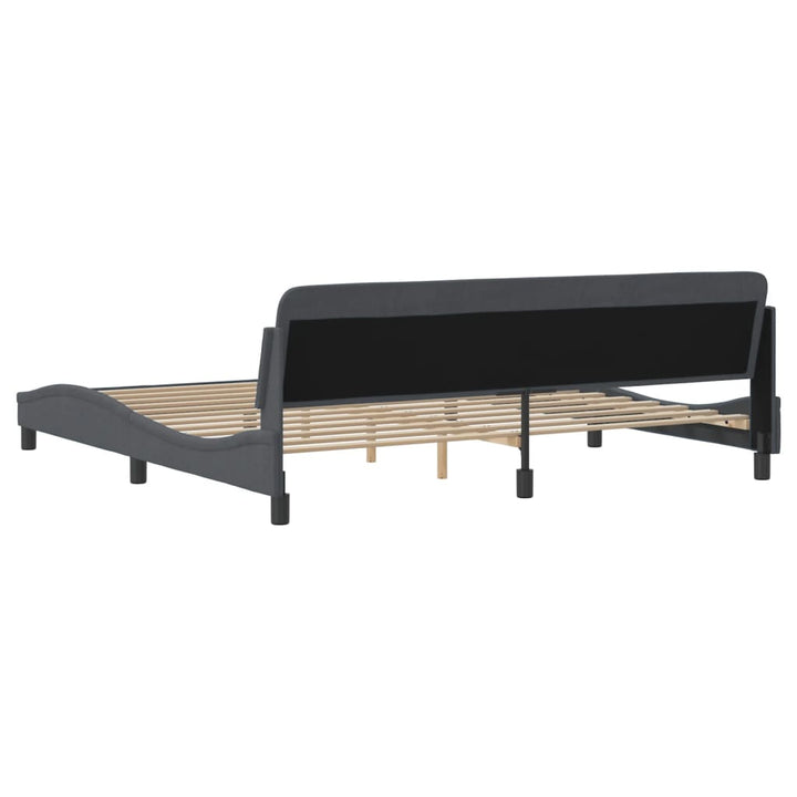 sengeramme Dover Mørkegrå 200x200 cm Fløjl