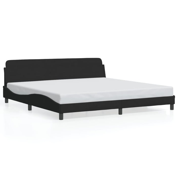 sengeramme Dover Sort 200x200 cm Fløjl