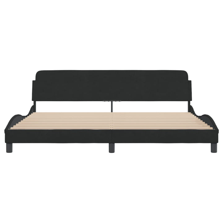 sengeramme Dover Sort 200x200 cm Fløjl