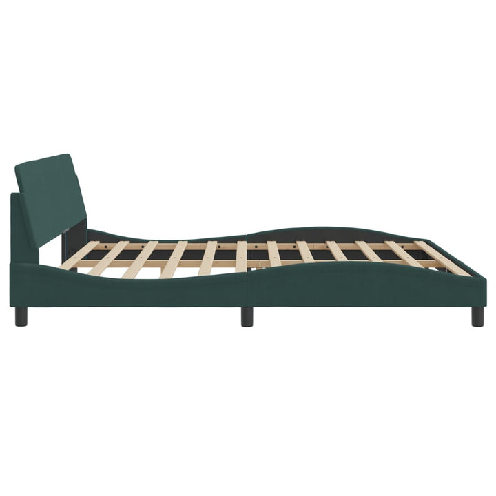 sengeramme Dover Mørkegrøn 200x200 cm Fløjl