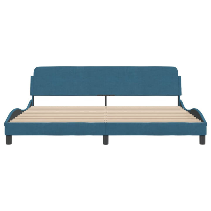 sengeramme Dover 200x200 cm velour blå