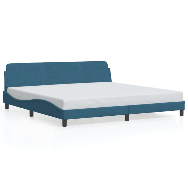 sengeramme Dover 200x200 cm velour blå