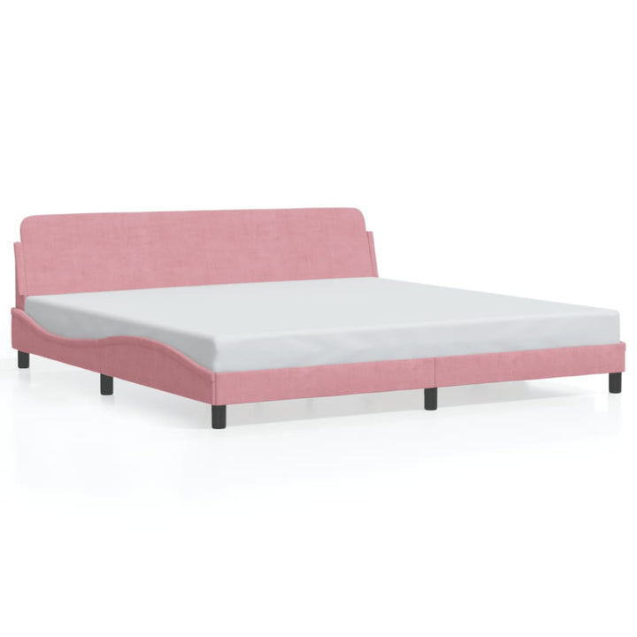 sengeramme Dover 200x200 cm fløjl pink
