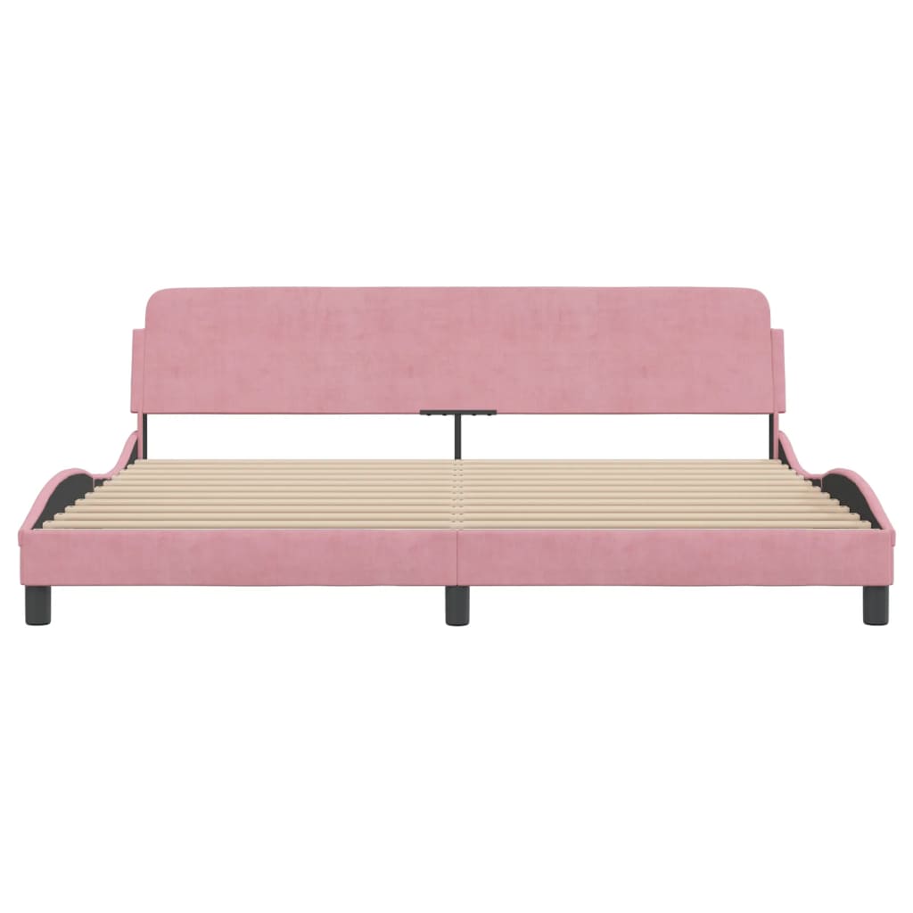 sengeramme Dover 200x200 cm fløjl pink