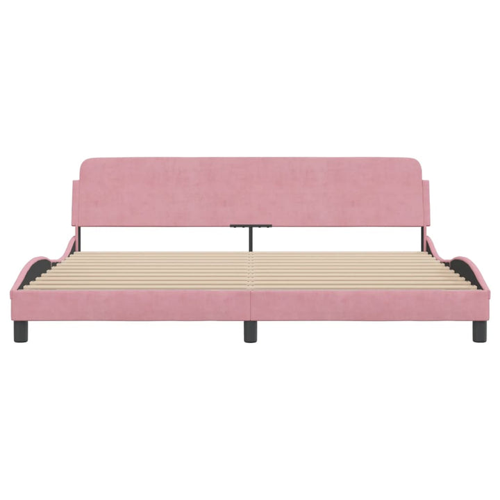 sengeramme Dover 200x200 cm fløjl pink