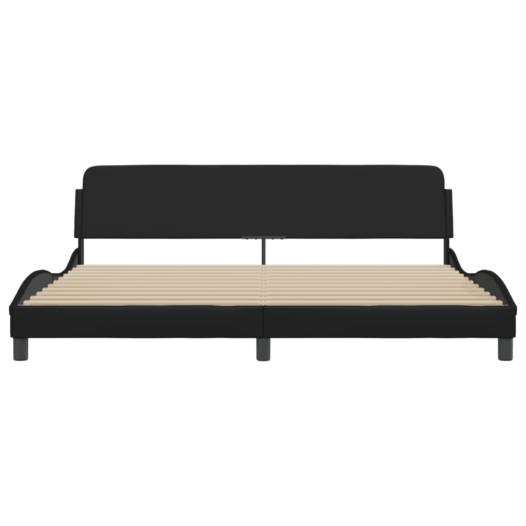 sengeramme Dover 200x200 cm kunstlæder sort