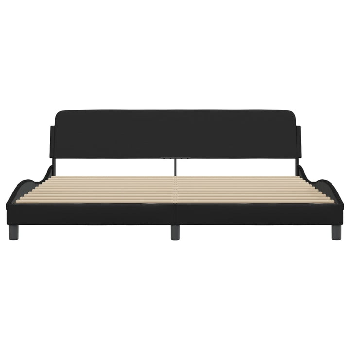 sengeramme Dover 200x200 cm kunstlæder sort