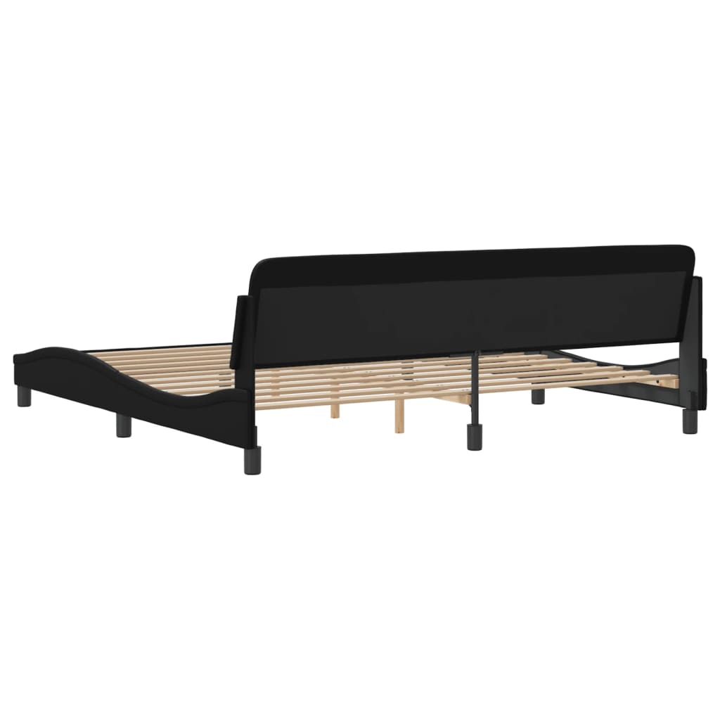sengeramme Dover 200x200 cm kunstlæder sort