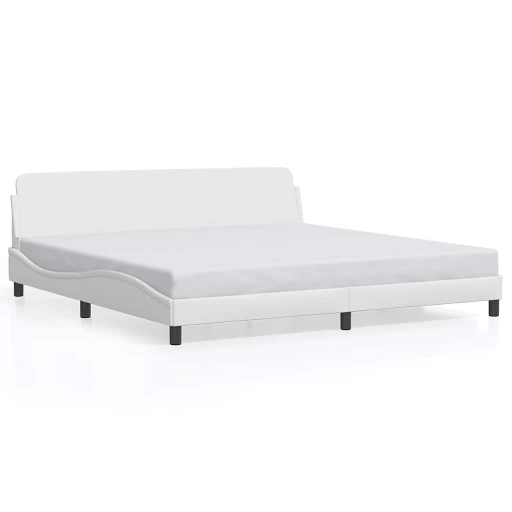 sengeramme Dover 200x200 cm kunstlæder hvid