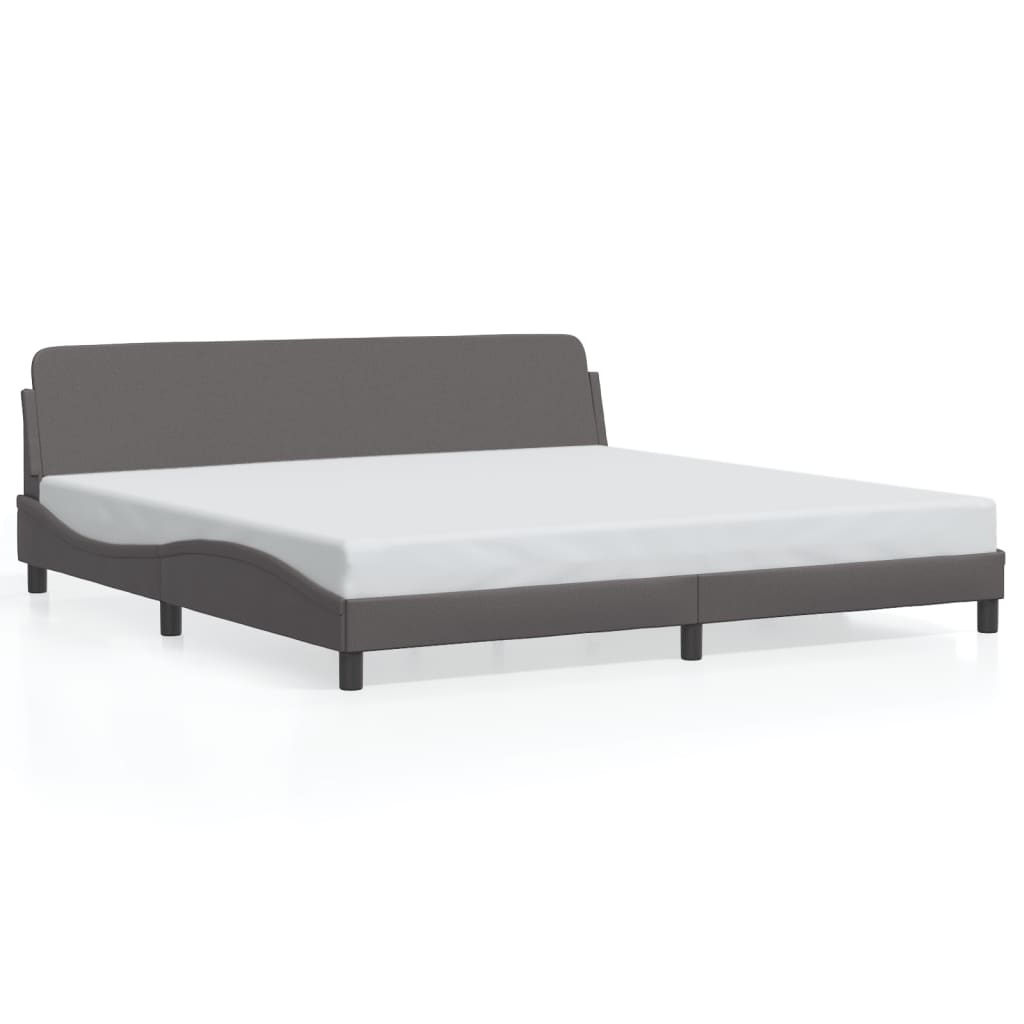 sengeramme Dover 200x200 cm kunstlæder grå