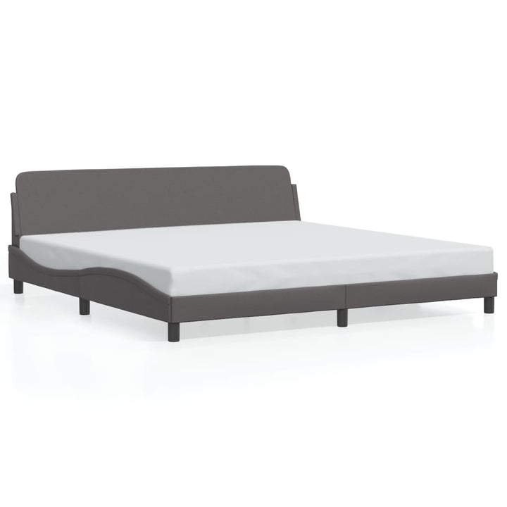 sengeramme Dover 200x200 cm kunstlæder grå