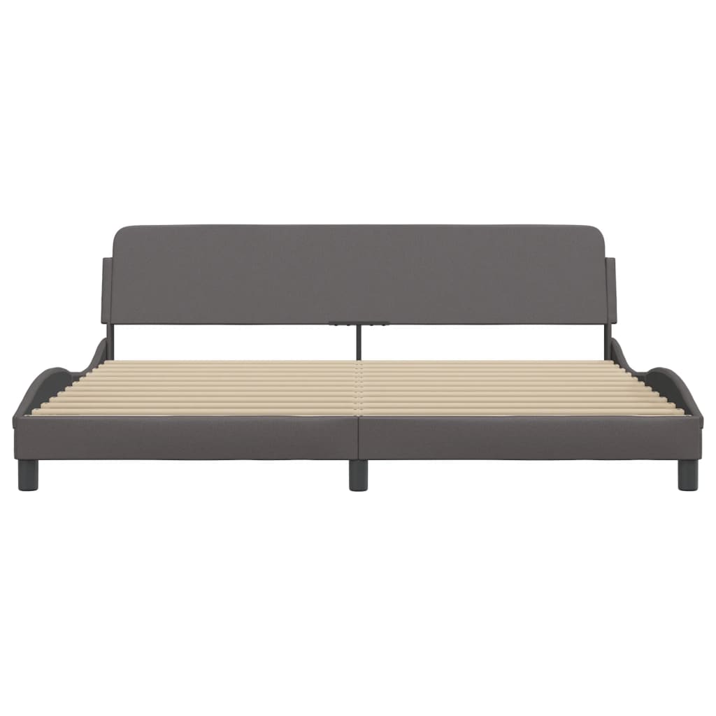 sengeramme Dover 200x200 cm kunstlæder grå