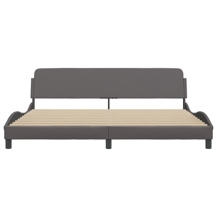 sengeramme Dover 200x200 cm kunstlæder grå