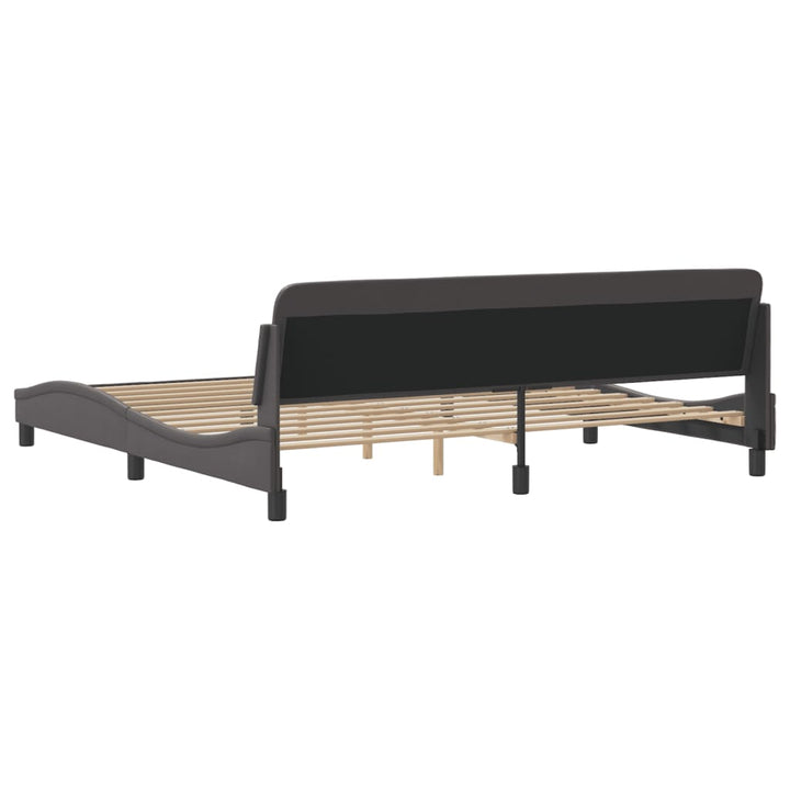 sengeramme Dover 200x200 cm kunstlæder grå