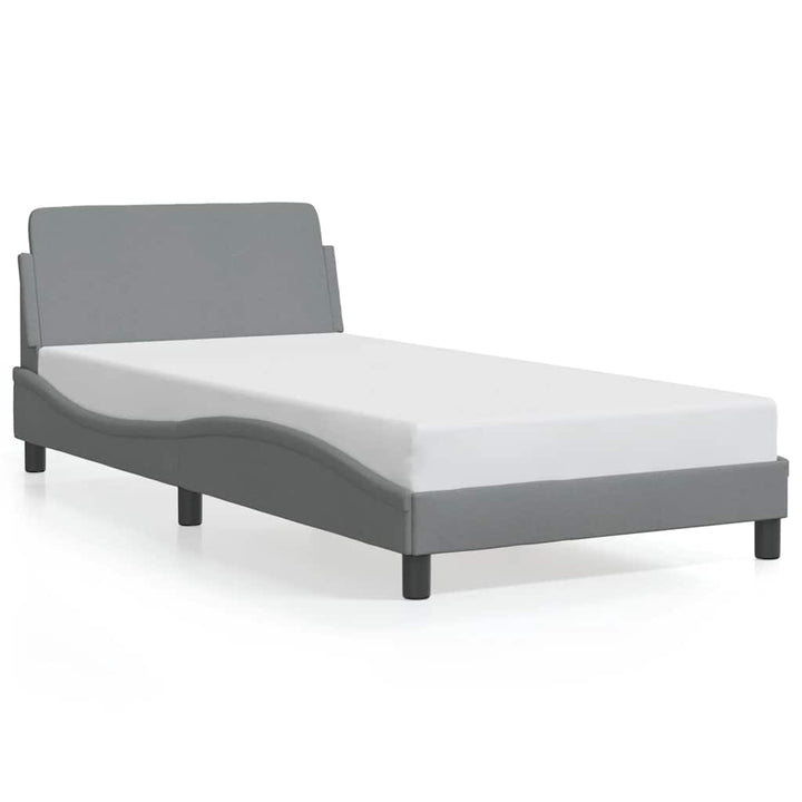 sengeramme Dover 100x190 cm stof lysegrå