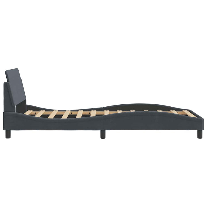 sengeramme Dover 100x190 cm velour mørkegrå