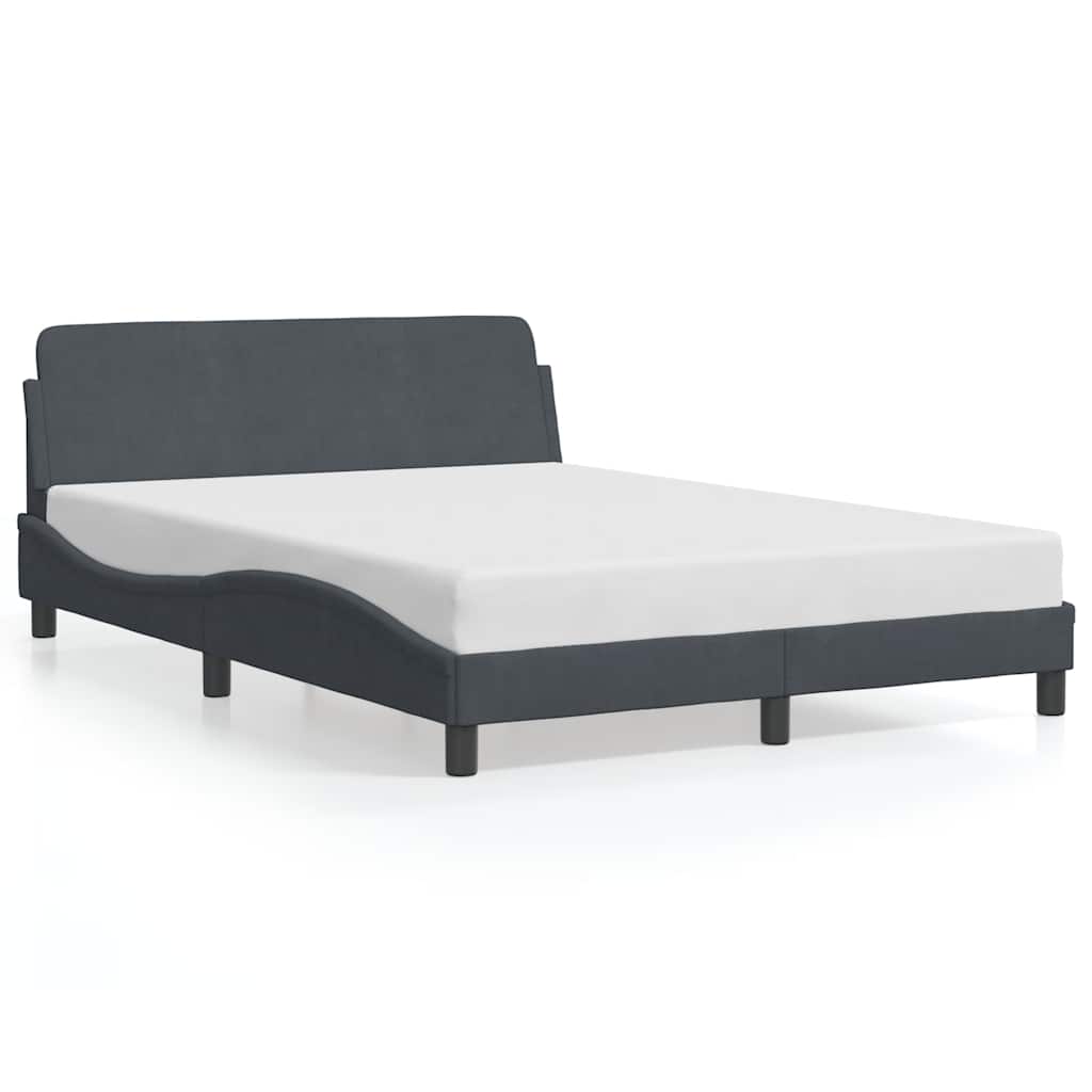 sengeramme Dover 137x190 cm velour mørkegrå