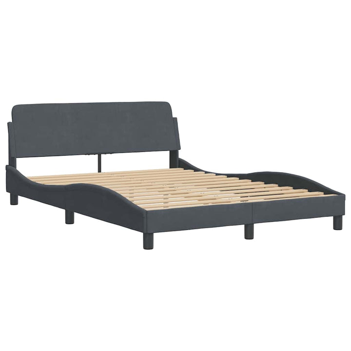 sengeramme Dover 137x190 cm velour mørkegrå