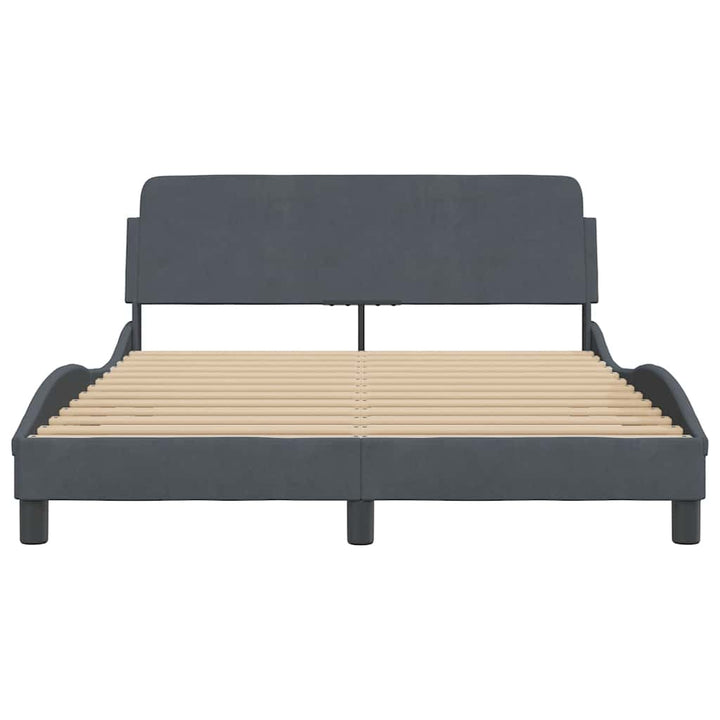 sengeramme Dover 137x190 cm velour mørkegrå