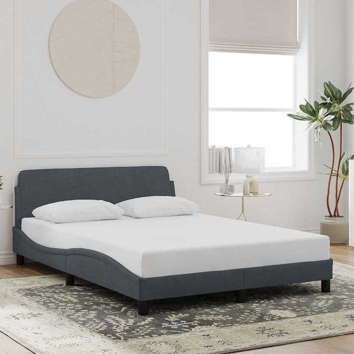 sengeramme Dover 137x190 cm velour mørkegrå