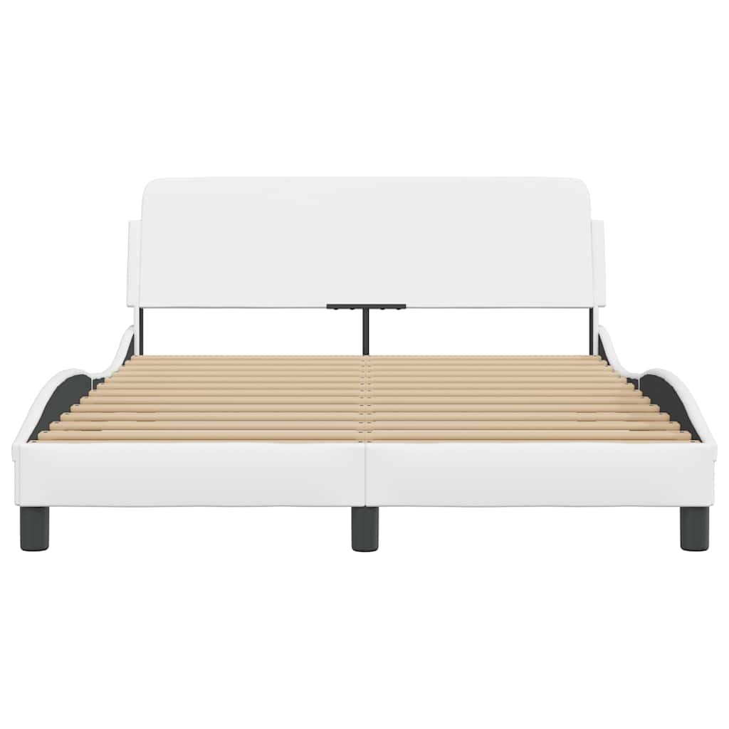 sengeramme Dover 137x190 cm kunstlæder hvid