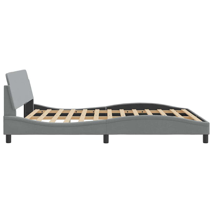 sengeramme Dover 152x203 cm stof lysegrå