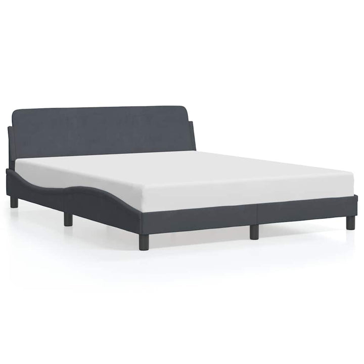 sengeramme Dover 152x203 cm fløjl mørkegrå
