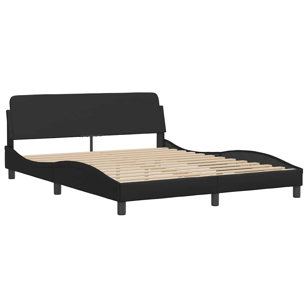 sengeramme Dover 152x203 cm kunstlæder sort
