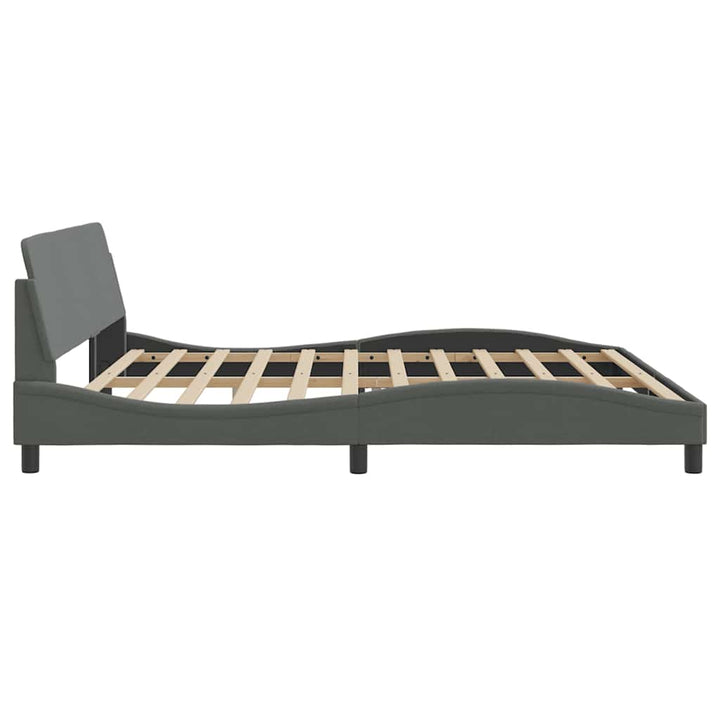 sengeramme Dover 193x203 cm stof mørkegrå
