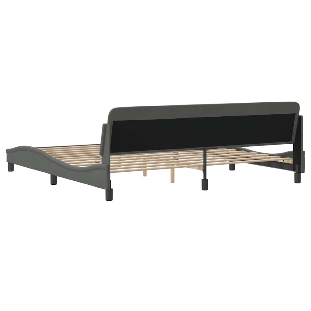 sengeramme Dover 193x203 cm stof mørkegrå
