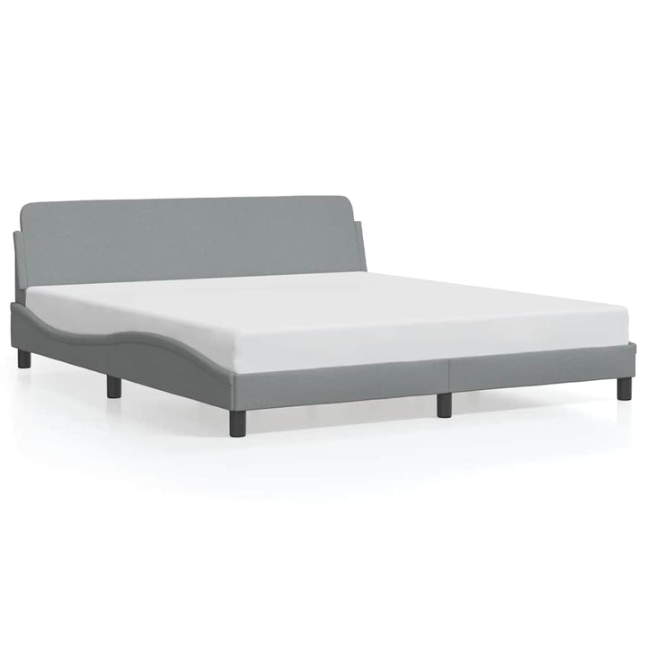 sengeramme Dover 183x213 cm stof lysegrå