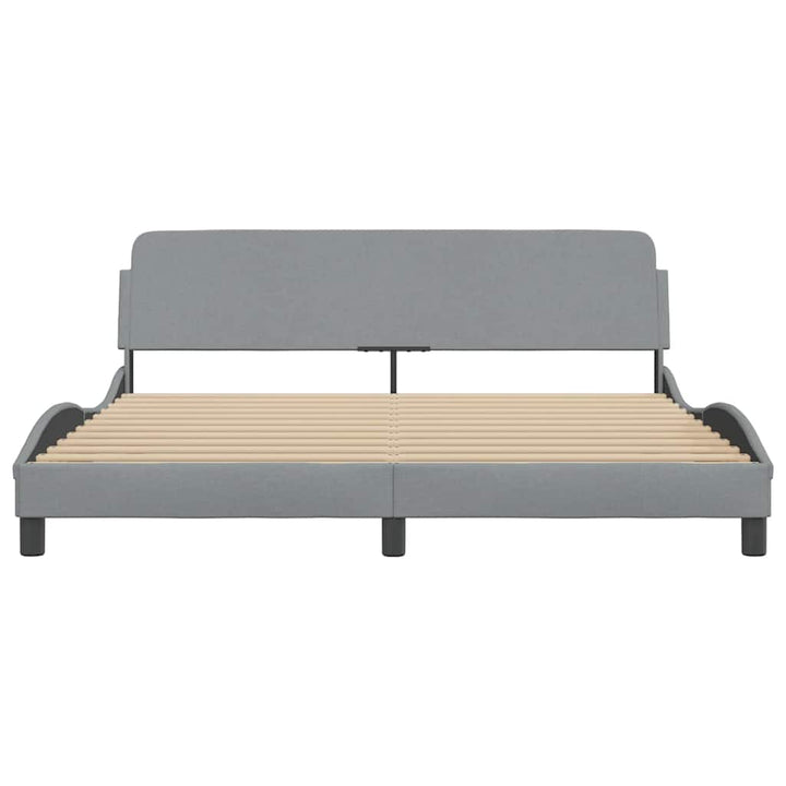 sengeramme Dover 183x213 cm stof lysegrå
