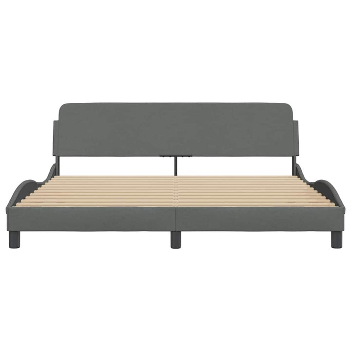 sengeramme Dover 183x213 cm stof mørkegrå