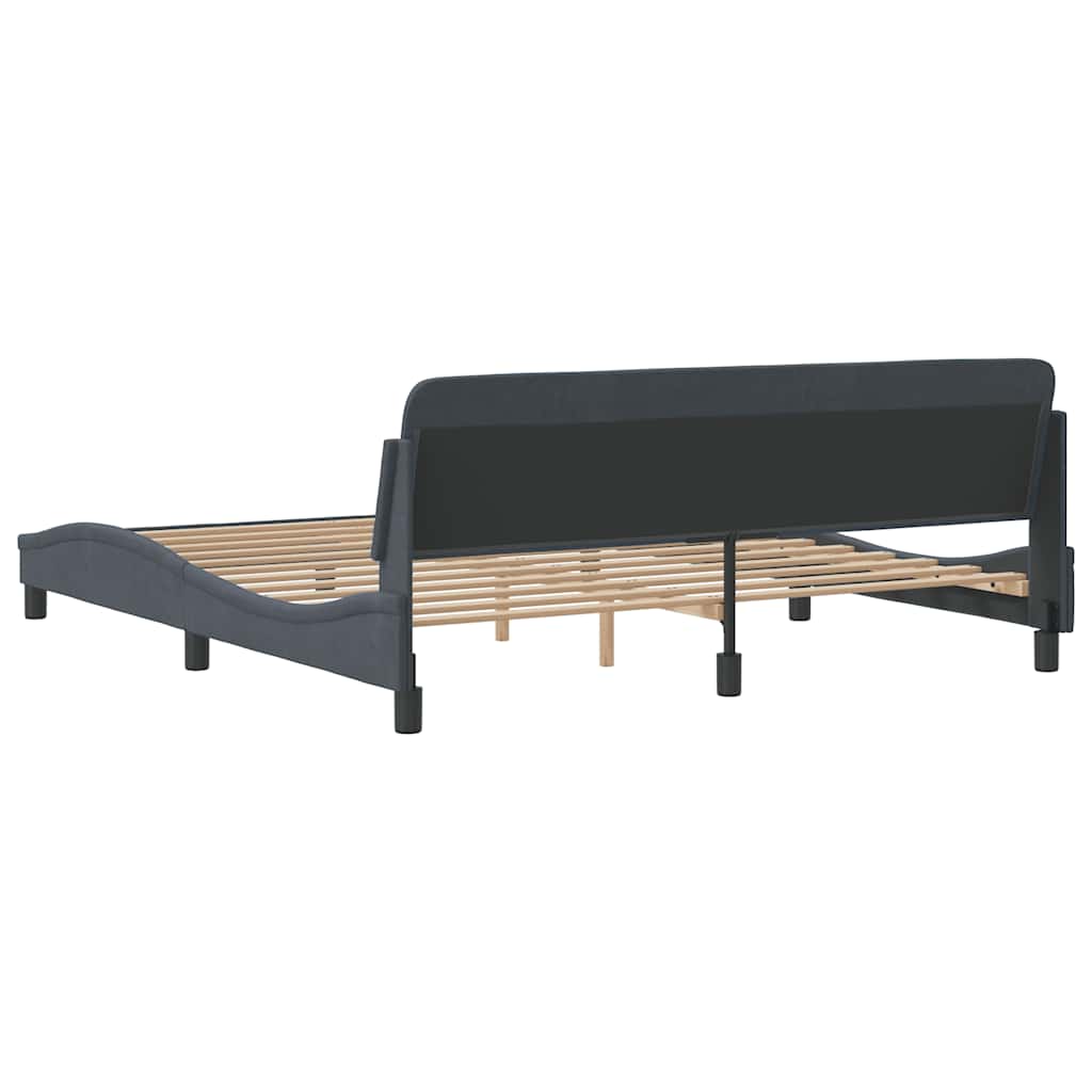 sengeramme Dover 183x213 cm fløjl mørkegrå