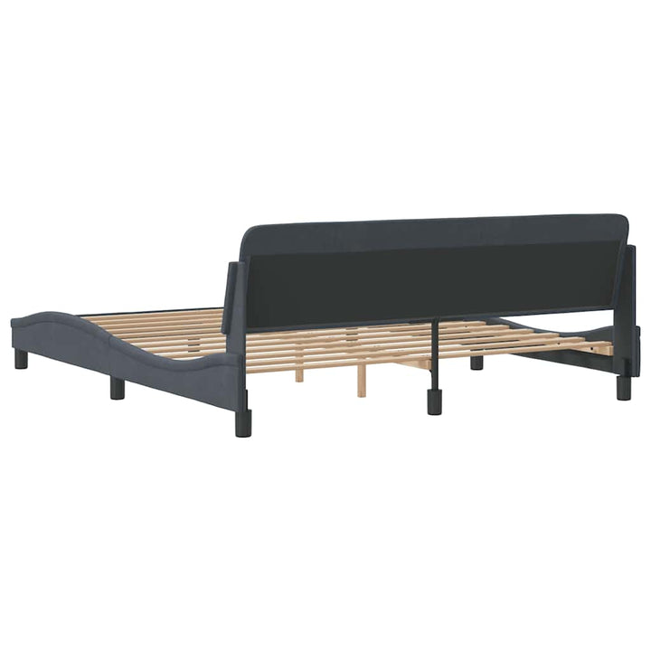 sengeramme Dover 183x213 cm fløjl mørkegrå