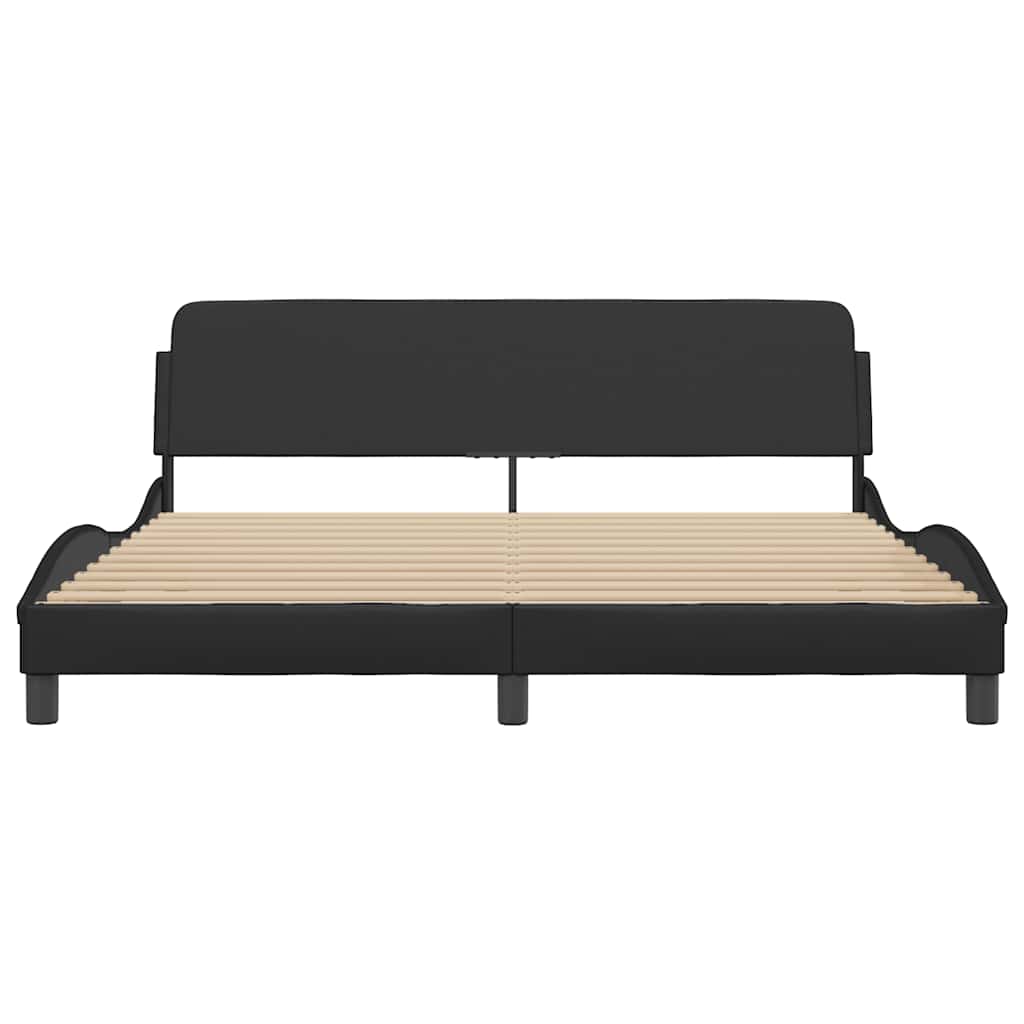 sengeramme Dover 152x203 cm kunstlæder sort