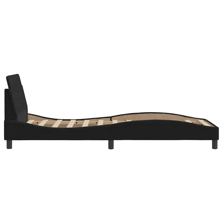 sengestel Dover sort 90x190 cm fløjl
