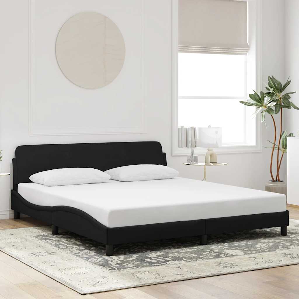 sengestel Dover sort 180x200 cm fløjl