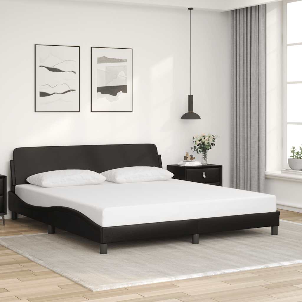 sengestel Dover sort 180x200 cm kunstlæder