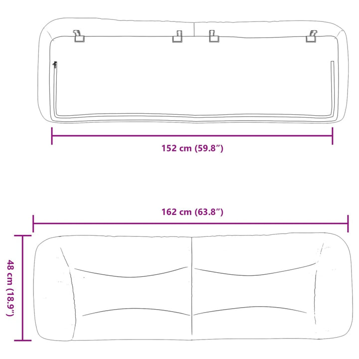gavlpude Hvar 152 cm kunstlæder hvid